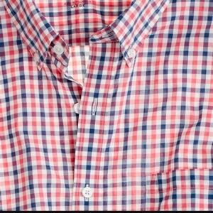 J Crew Secret Wash Lightweight Shirt Halyard Check Plaid